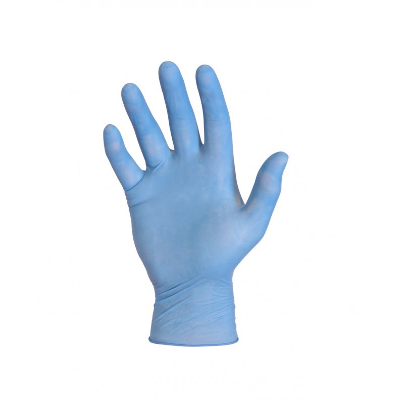 Carton de 10 Boîtes de 100 gants nitrile non poudrés bleus taille M