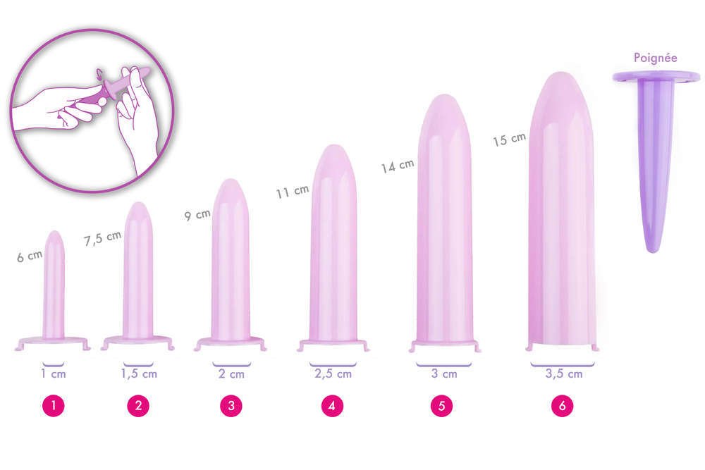 VELVI - kit complet avec 6 dilatateurs vaginaux