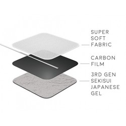 4 électrodes carrées 5x5cm, à gel japonais avec prises banane 2mm