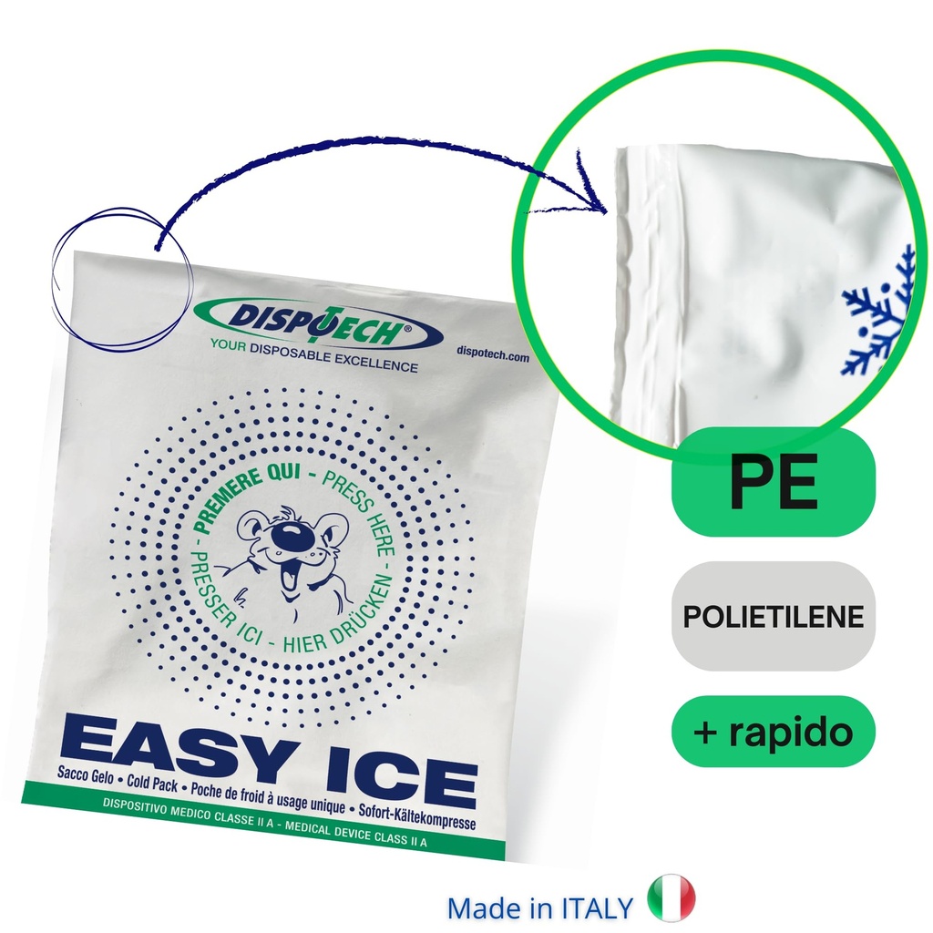 EASY ICE – 25 Poches de froid instantané à usage unique pour thermothérapie
