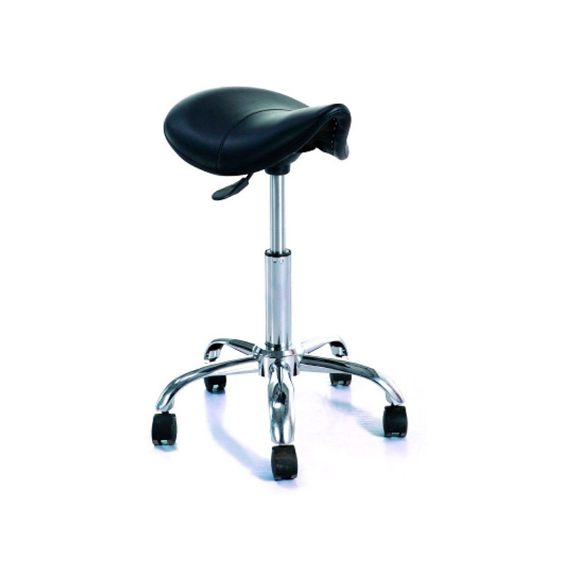 ex-TABOURET PONY NOIR sur roulettes