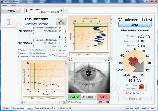 [LVNGN2] Logiciel VNG2 Framiral Nystagmographie Version Kiné
